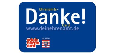 Logo Ehrenamtscard. DANKE und Logo Hessen.